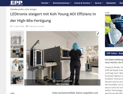 Wir im Fokus: EPP berichtet über unsere AOI-Strategie und Fertigungseffizienz